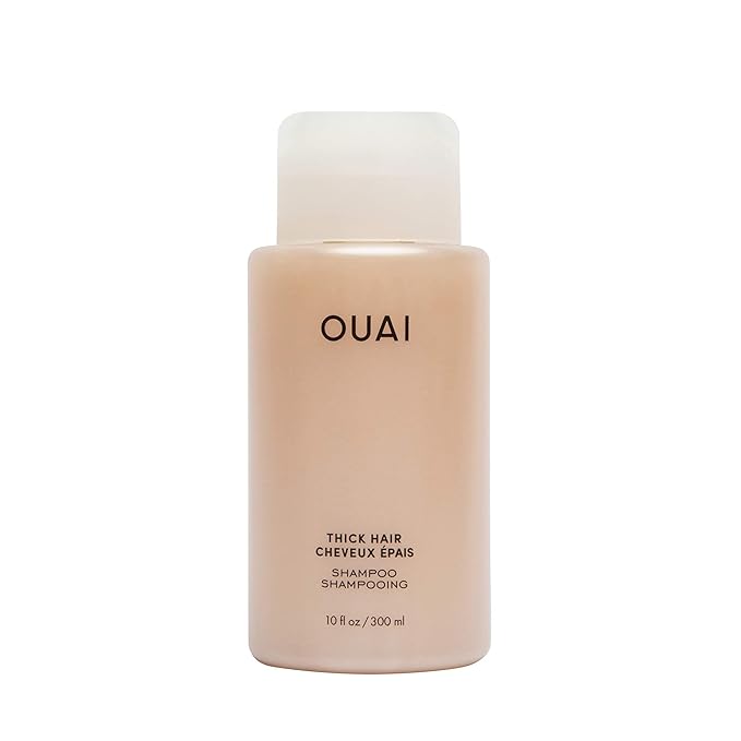 OUAI Thick Shampoo and Conditioner Set - Sulfate Free Shampoo and Conditioner for Thick Hair - Made with Keratin, Marshmallow Root, Shea Butter & Avocado Oil - Free of Parabens & Phthalates (10 Fl Oz)