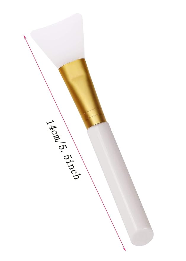 Mini Skater 24Pcs Soft Silicone Face Mask Brushes for Facial Mud Clay Charcoal Mixed Masks Hairless Moisturizers Body Lotion & Butter Applicator Skincare Beauty Tools (White)