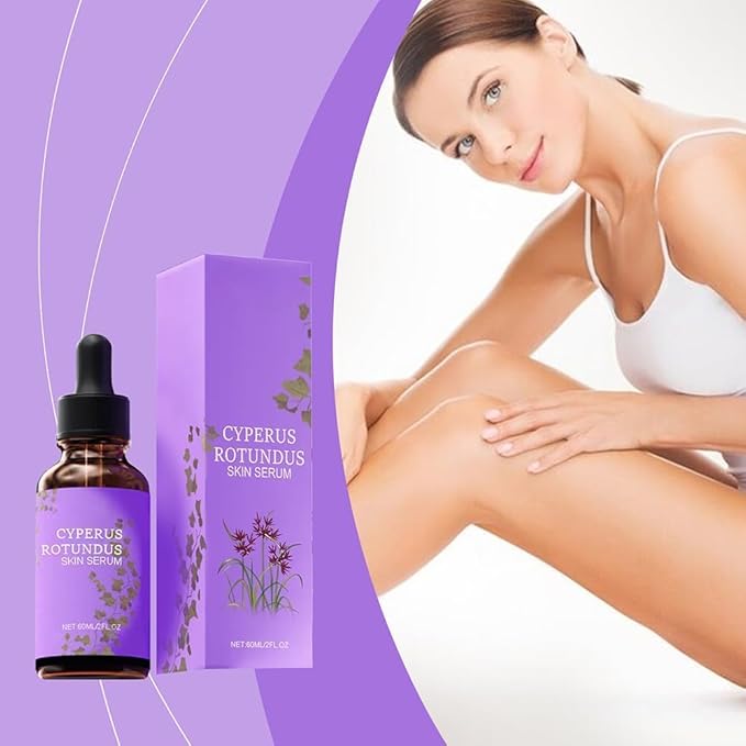 Cyperus Rotundus Skin Serum, Cyperus Rotundus Oil for Hair Removal, Balances Skin Tone, Moisturizes & Soothes, Suitable for All Skin Types（ 60 Ml / 2 Floz*2PCS）