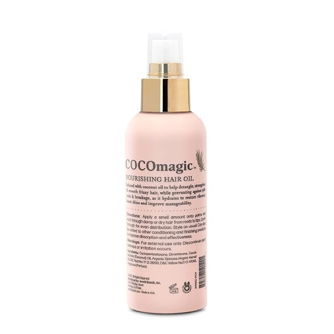 Cocomagic Nourishing Hair Oil – Restores Manageability, Elasticity & Adds Silky Shine | Hydrates, Strengthens & Smooths Frizz | Paraben-Free, Cruelty-Free, Made in USA (10 Fl Oz)