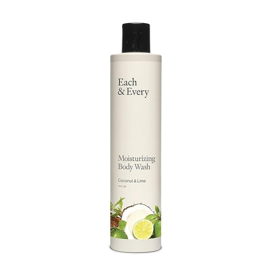 Each & Every Sensitive Skin Body Wash for Women & Men - Coconut & Lime - Moisturizing All Natural Body Wash & Shower Gel in Recyclable Packaging - Paraben, Sulfate & Cruelty-Free (10 Fl Oz)