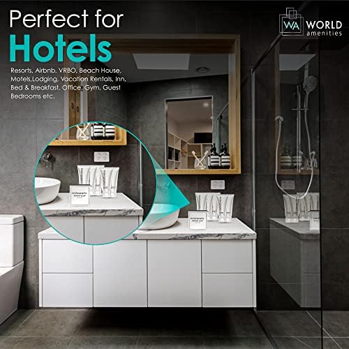 Bodyography blanc- Bulk Body Wash | 1.4oz | Vanilla White Tea, Mini Travel Size Toiletries (100% Recyclable Tube with Flip Top Cap) Hotel Amenities, Suitable for All Skin Types