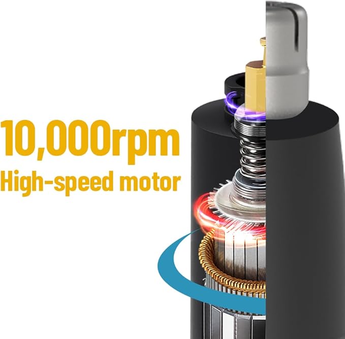 Gorilla Technique Nose Ear Hair Trimmer for Men, Rechargeable 2-in-1 Trimmer for Nose Ear Eyebrow Hair Removal, No Pull No Snag Grooming with High-Speed 10,000rpm Motor, 2 Heads