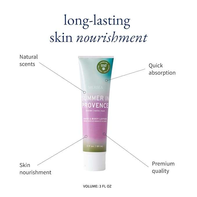 MERSEA Summer in Provence Sea Whip Hand and Body Lotion, Scented Travel Lotion (3 oz)