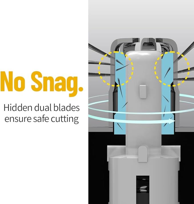 Gorilla Technique Nose Ear Hair Trimmer for Men, Rechargeable 2-in-1 Trimmer for Nose Ear Eyebrow Hair Removal, No Pull No Snag Grooming with High-Speed 10,000rpm Motor, 2 Heads