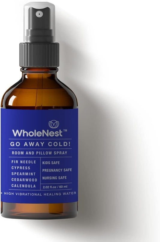 Go Away Cold! Sleep Spray for Rooms and Fabrics, Refreshing Pillow Mist with Fir Needle, Spearmint, Cedarwood & Calendula, Refreshing Scent for Restful Sleep and Seasonal Comfort, 60 ml