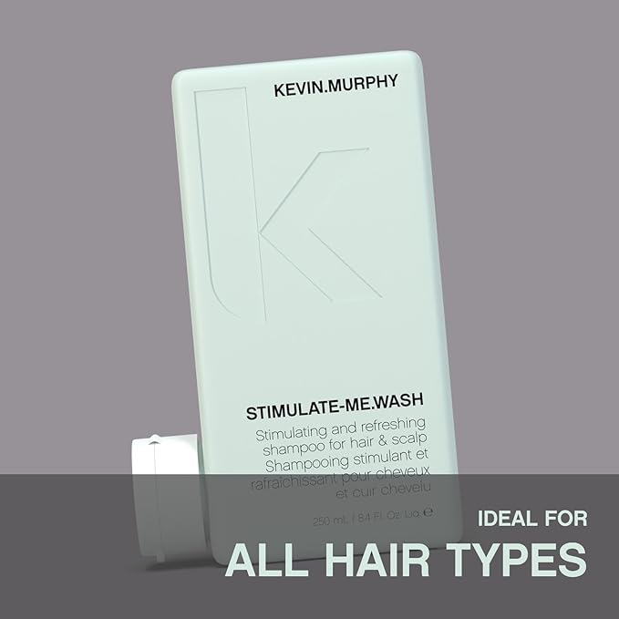 KEVIN.MURPHY STIMULATE-ME.WASH - Clarifying Shampoo for Hair & Scalp - For All Types - Stimulates Hair - Strengthening - Cruelty Free Shampoo - 250 mL / 8.4 fl oz