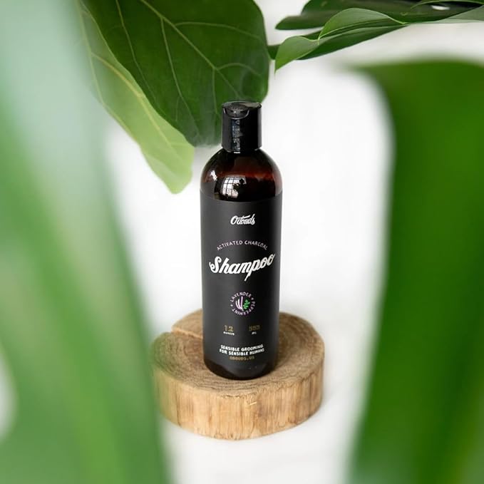O'Douds Activated Charcoal Shampoo - Moisturizing & Clarifying Shampoo - Cleanses & Rejuvenates Hair & Scalp - Sulfate & Paraben Free - Lavender & Peppermint Scent, 12 oz.