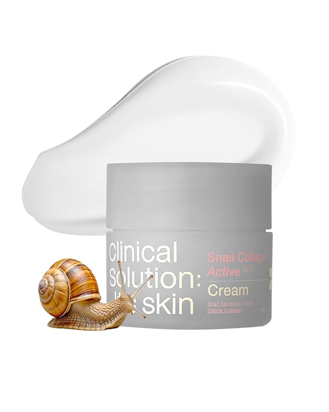 It'S SKIN Snail Collagen Active Cream 1.69 Fl Oz, rich hydrating & firming face cream with snail mucin, dual collagen and ceramide for pore care and long-lasting moisture, Korean Skincare