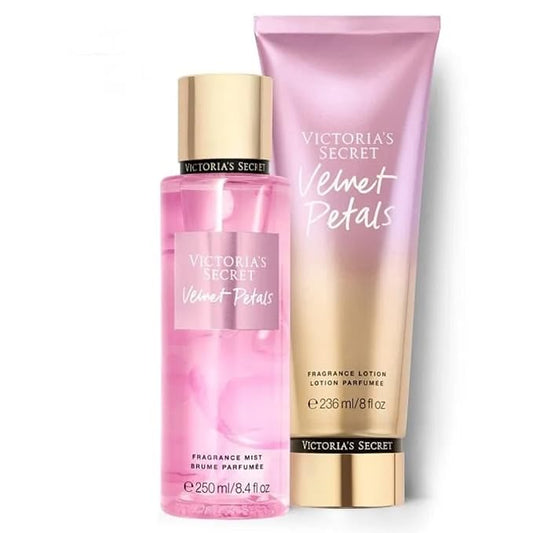 Victoria's Secret Velvet Petals Fragrance Mist and Body Lotion Gift Set (Velvet Petals)