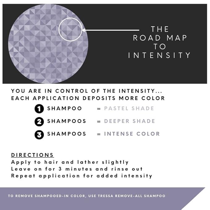 Watercolors INTENSE METALLIC Semi Permanet Color Depositing Shampoo-Sulfate & Paraben Free to Maintain & Enhance Hair Color 8 fl oz - SILVER (2 Count)