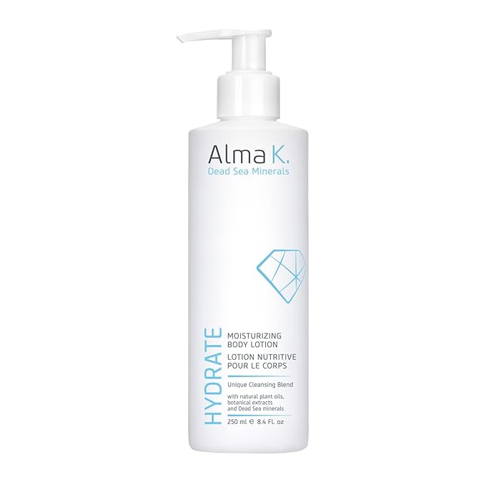 Alma K Moisturizing Body Lotion - Infused with Dead Sea Minerals - Vitamin E - Hydrating Body Lotion for Women - Body Lotion for Dry Skin - 8.4 oz