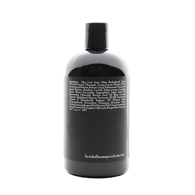 Brickell Men's Rapid Wash, Natural and Organic 3 in 1 Body Wash Gel for Men, 16 Ounce, Spicy Citrus Scent