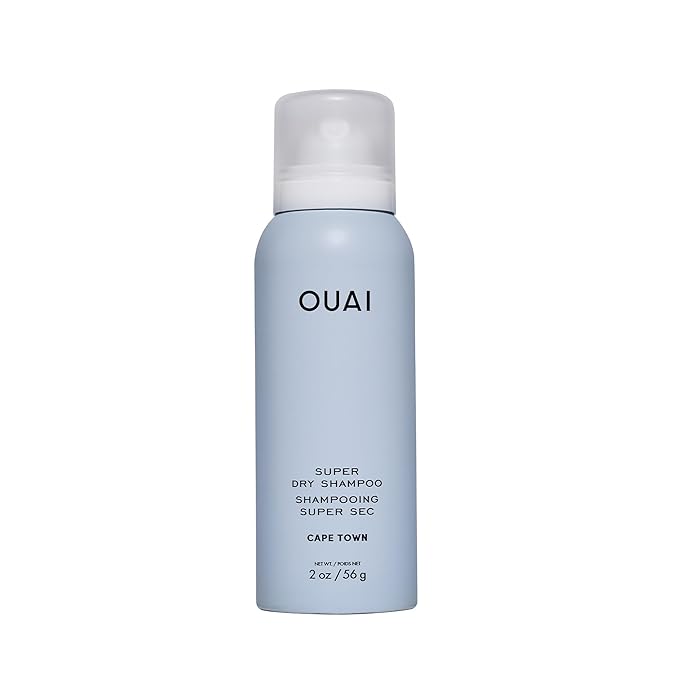 OUAI Super Travel Size Dry Shampoo - Volumizing Dry Shampoo - Absorbs Oil, Dirt & Sweat - Blends Seamlessly into Hair with Zero Residue & Enriched with a Long-Lasting Scent - Cape Town (2 oz)