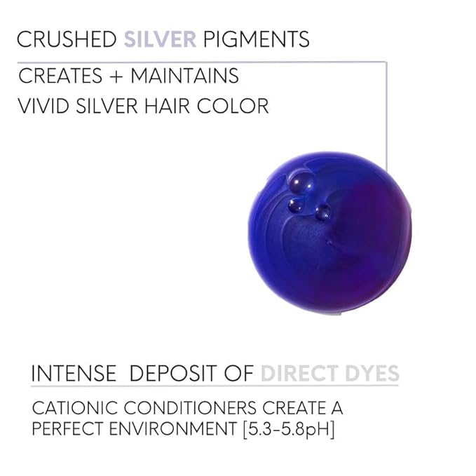 Watercolors Intense Metallic Color Depositing Sulfate & Paraben Free Shampoo, Maintains & Enhances Haircolor - Silver 33.8 oz