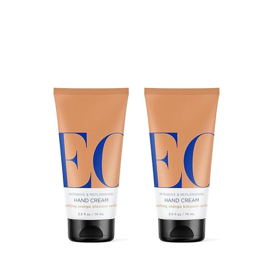 EO Hand Cream, 2.5 Ounce (Pack of 2), Orange Blossom and Vanilla, Organic Plant-Based, Moisturizer for Dry Skin