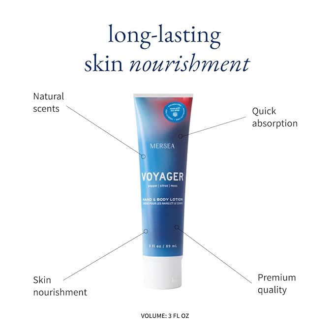 MERSEA Voyager Sea Whip Hand and Body Lotion, Scented Travel Lotion (3 oz)