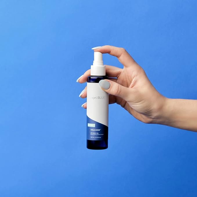Capri Blue Dry Body Oil Spray – Dry Body Moisturizer with Vitamin E, Jojoba – Moisturizer Body Oil Scented with Luxury Fragrance - Paraben & Cruelty-Free (Volcano, 4.75 oz)
