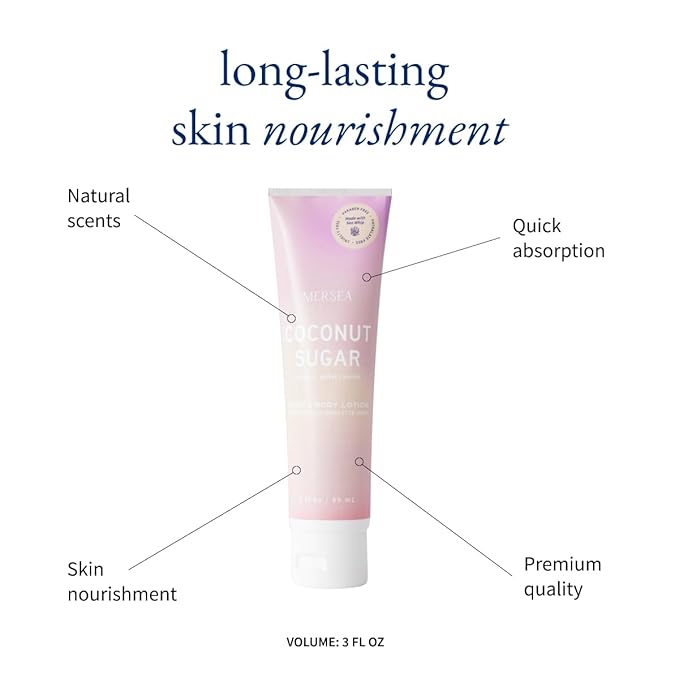 MERSEA Coconut Sugar Sea Whip Hand and Body Lotion, Scented Travel Lotion (3 oz)