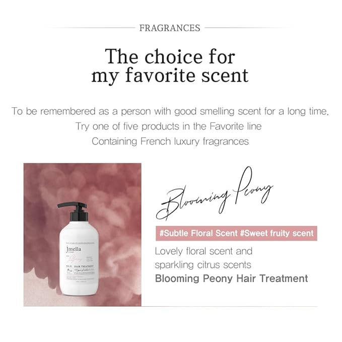 jmella in FRANCE Blooming Peony conditioner 16.9 floz with luxury frangrance- Chemical free- Strawberry leaf extract -4 types of plants oil -17 types of amino acid complex,Hydrolyzed Collagen