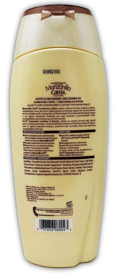 Manzanilla Grisi Premium Bathroom Bundle - Styling Gel, Gold Lightener and Detangler, and a Chamomile Conditioner + Shampoo Set
