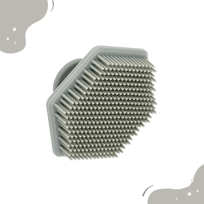 Organic to Green - Silicone Facial Brush (Gray) Antimicrobial Silicone Face Scrubber, Gentle Face Exfoliator for Sensitive Skin, Eco Friendly Facial Cleansing Brush (Gray)