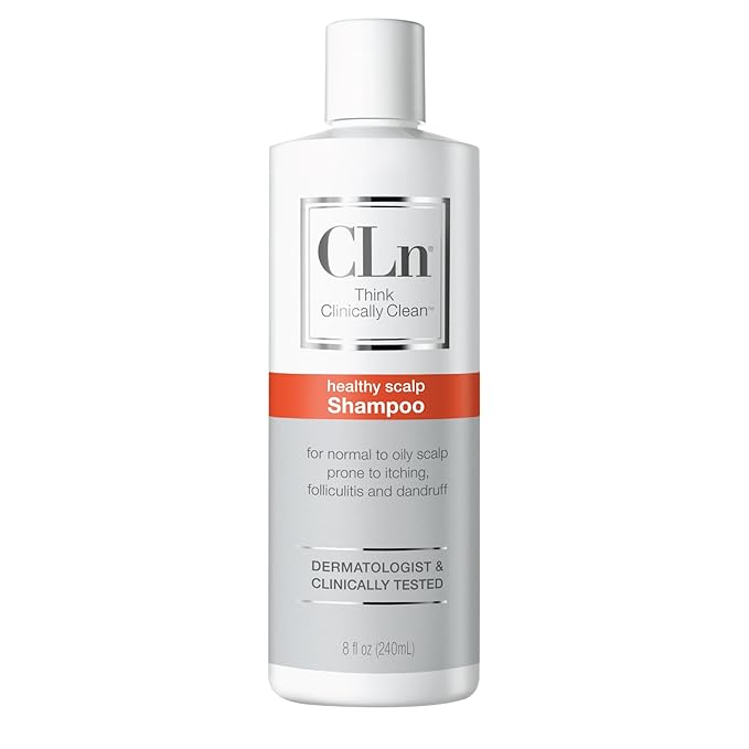 CLn® Shampoo - Clarifying Formula with Salicylic Acid, for Normal to Oily Scalp Prone to Folliculitis, Dandruff, Itchy & Flaky Scalp, Fragrance-Free & Paraben-Free, 8 fl. oz.