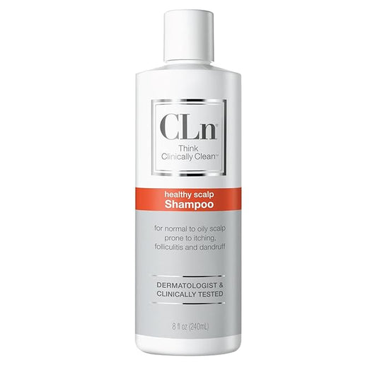 CLn® Shampoo - Clarifying Formula with Salicylic Acid, for Normal to Oily Scalp Prone to Folliculitis, Dandruff, Itchy & Flaky Scalp, Fragrance-Free & Paraben-Free, 8 fl. oz.
