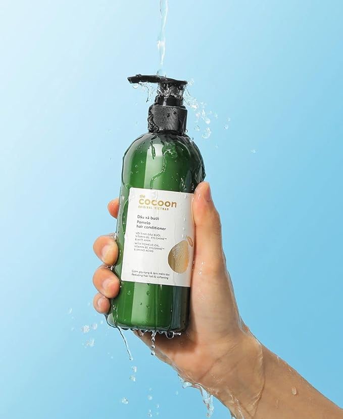 Cocoon Pomelo Essential Oil Conditioner with Xylishine & Amino Acid, Hair Growth for Thinning Hair, Organic Conditioner No Sulfate, Vegan to Soften, Reduce Loss & Volumize Hair Growth