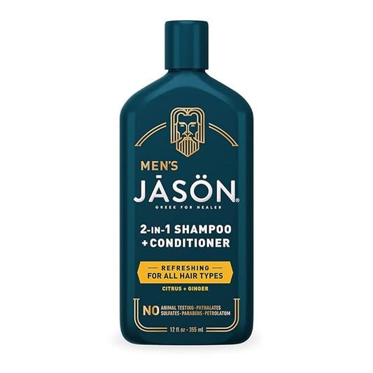 Jason Men's Refreshing 2-in-1 Shampoo and Conditioner, 12 oz