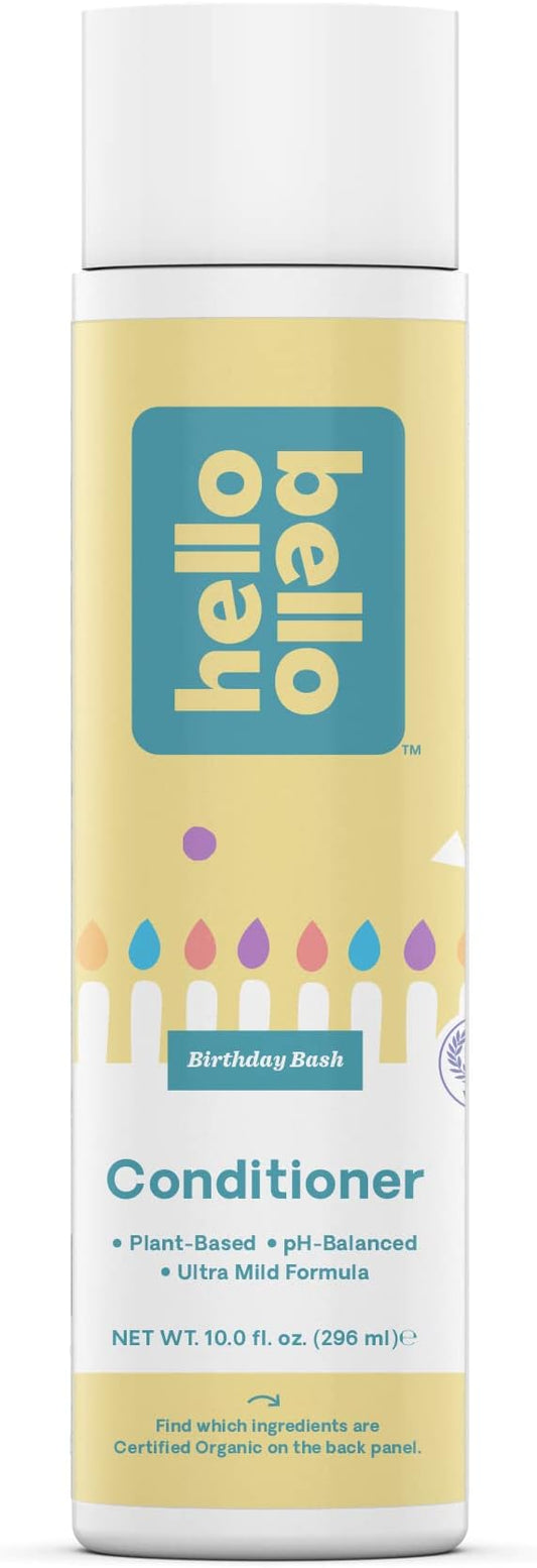 Hello Bello Premium Conditioner, Ultra Mild, Moisturizing Conditioner for Babies and Kids, Birthday Bash Scent, 10 FL Oz (1 Pack)