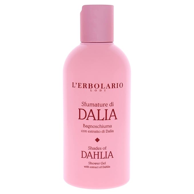 L'Erbolario Shower Gel – Moisturizing Body Wash for Hydrated Skin – Softening, Protecting Floral Body Soap for Daily Use - Shades of Dahlia - 8.4 oz