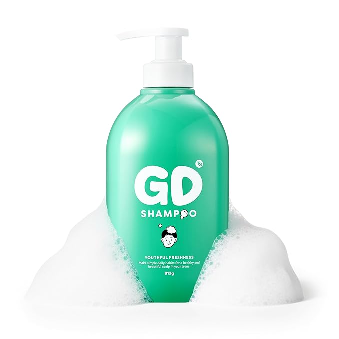TS GD Shampoo for Teens | Korean Anti-Dandruff for Oily & Itchy Scalp | Fruity Allergy-Free Scent | Sulfate-Free Gentle Hair Care (14.1 Oz) (GD Shampoo for girl)