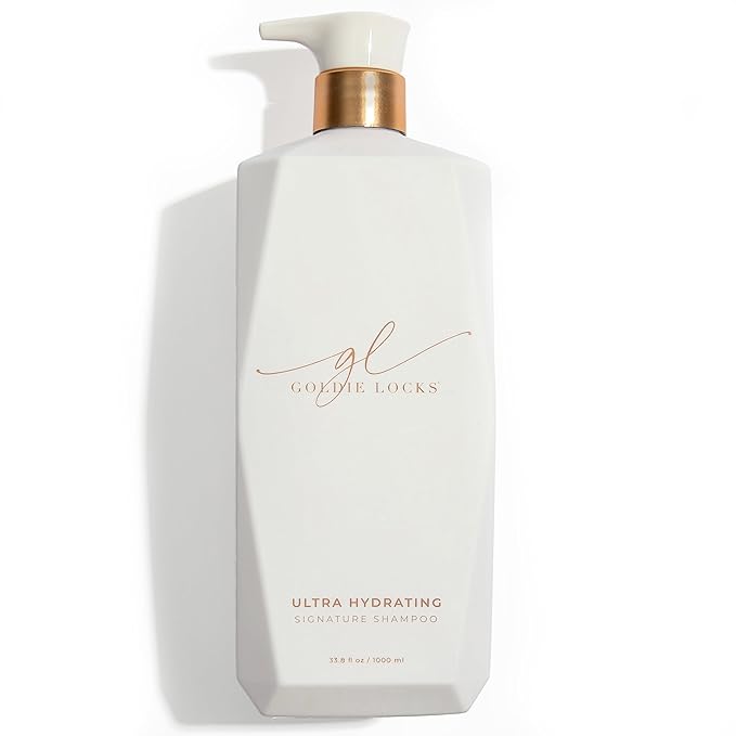 Goldie Locks Ultra Hydrating Signature Shampoo, Safe for Hair Extensions & Colored Hair, Maintains Texture & Shine, Encourages Healthy Hair Growth, Protein-Free, Sulfate-Free, Moisturizing, 33.8 Fl Oz