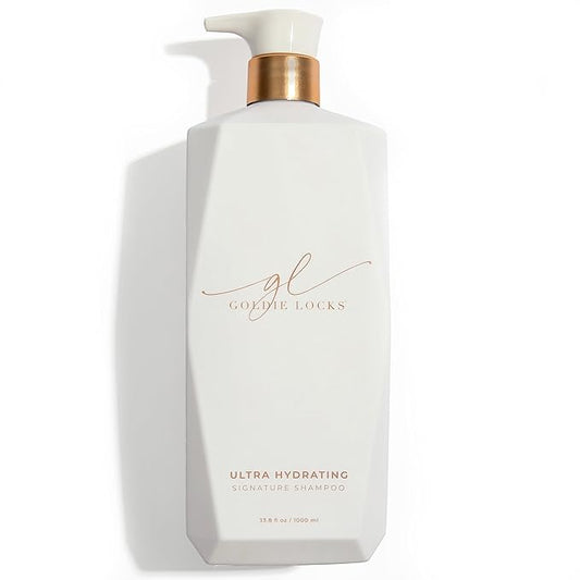 Goldie Locks Ultra Hydrating Signature Shampoo, Safe for Hair Extensions & Colored Hair, Maintains Texture & Shine, Encourages Healthy Hair Growth, Protein-Free, Sulfate-Free, Moisturizing, 33.8 Fl Oz