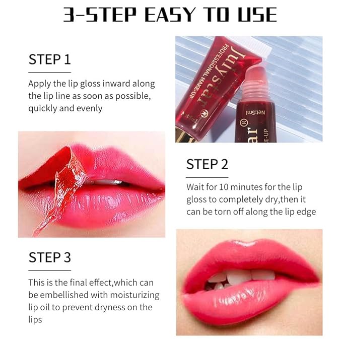 Charm Kiss Lip Stain Peel Off，Peel-Off Lip Glaze，Tattoo Glaze，Tattoo