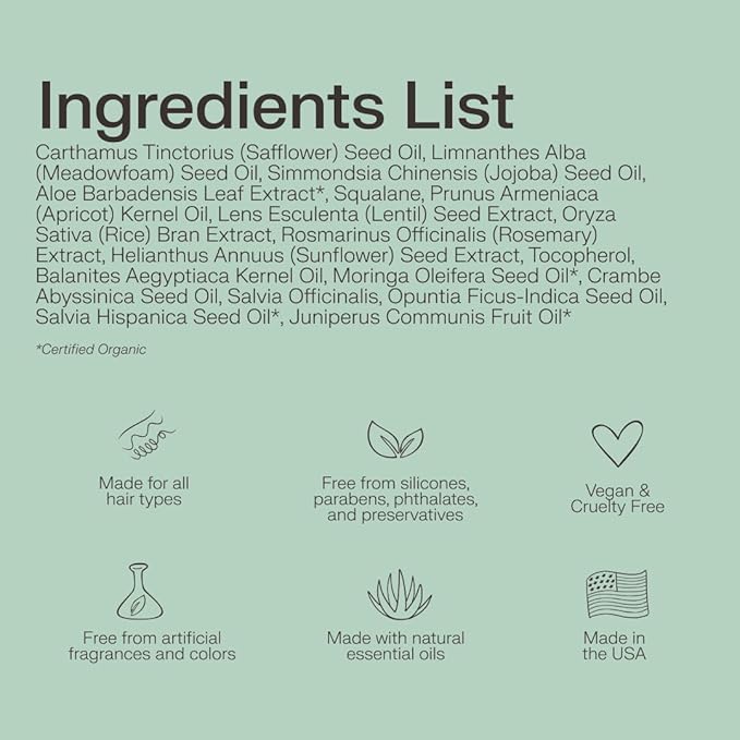 The Earthling Co. Hair & Body Oil - Promote Hair Growth, Strengthen & Moisturize All Hair Types - Helps Frizz & Damage with Natural Rosemary & Vegan Keratin For Dry Hair & Scalp (2.5 oz, Juniper Sage)