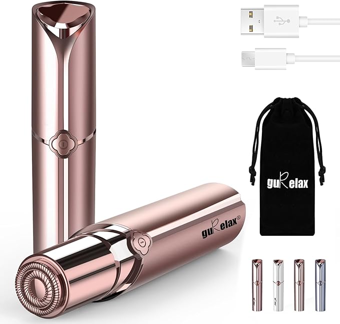 Facial Hair Removal for Women(as seen on tv), Gurelax Rechargeable Facial Hair Remover, Hair Removal Device for Face, Lip, Chin