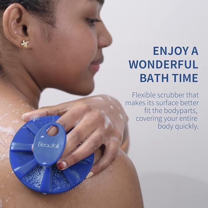 Silicone body scrubber shower bath