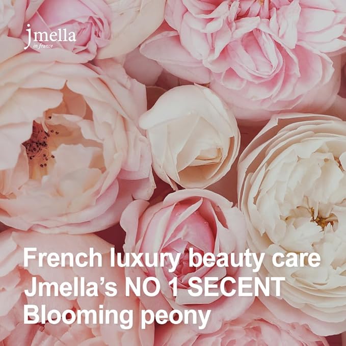 jmella IN FRANCE Blooming Peony Shampoo 33.8 floz with luxury fragrance- Chemical free- Strawberry leaf extract -17 types of amino acid complex From 7 kinds of Paraben