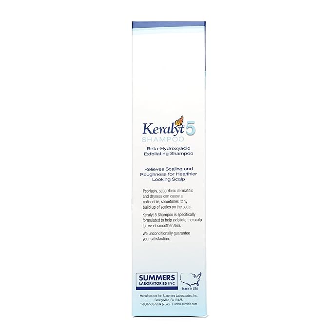 5 Anti-Dandruff Shampoo - Max Strength 5% Salicylic Acid Scalp Build-Up Clearing - Promotes Relief from Dandruff, Psoriasis, Seborrheic Dermatitis, Dryness, and Itchiness, 177 milliliters