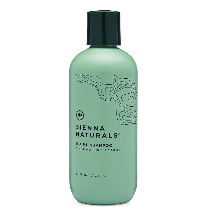 Sienna Naturals - HAPI Shampoo – Anti Frizz - Sulfate-Free, Scalp-Nourishing & Hydrating Cleanser – Gently Removes Buildup Without Stripping – pH-Balanced, Vegan & Clean Formula - 11oz