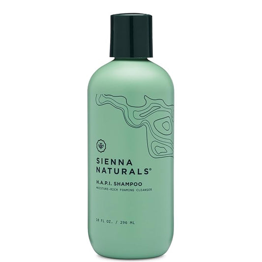 Sienna Naturals - HAPI Shampoo – Anti Frizz - Sulfate-Free, Scalp-Nourishing & Hydrating Cleanser – Gently Removes Buildup Without Stripping – pH-Balanced, Vegan & Clean Formula - 11oz