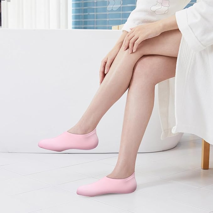 12 Pairs Moisturizing Socks Overnight for Dry Feet Cotton Spa Lotion Cotton Moisture Enhancing Cosmetic Moisturizing Socks for Women Men Foot Care Dry Cracked Feet (Bright,Mix Color)