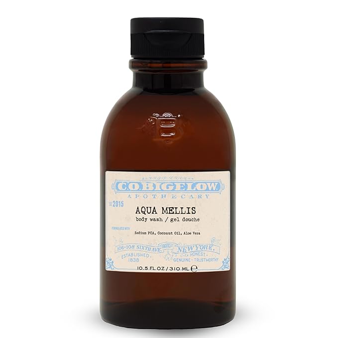 C.O. Bigelow Aqua Mellis Body Wash, Iconic Collection Moisturizing Body Wash with Coconut Oil & Aloe Vera, 10.5 Fl Oz