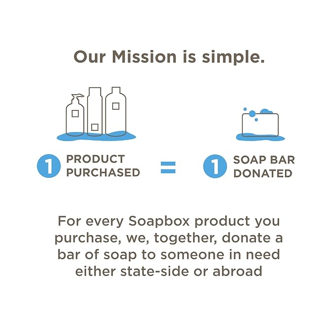 Soapbox Body Wash, Oatmilk & Lavender Liquid Body Wash, Moisturizing Soap with Shea Butter, Vegan Duo Pack of 2 Soap Bottles, 20oz Each