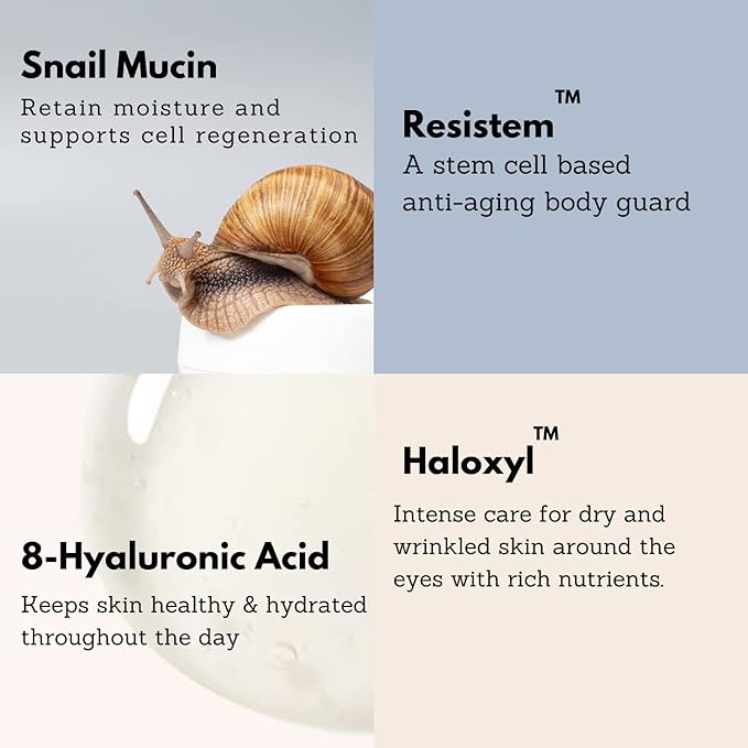 Snail Super Repair Facial Cream 1.76 Oz I 80% 100% Genuine from French Sederma Snail Filtrate with Collagen, Ceramide, 8 Types of Hyaluronic Acids | All In One Cream for All Skin Types