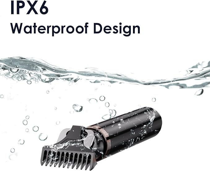 Back Shaver for Men, 5-in-1 Electric Back Hair Removal Razor with Adjustable Extension Handle, Body Hair Trimmer Grooming Kit for Wet or Dry Shaving,Rechargeable,Waterproof (Black)