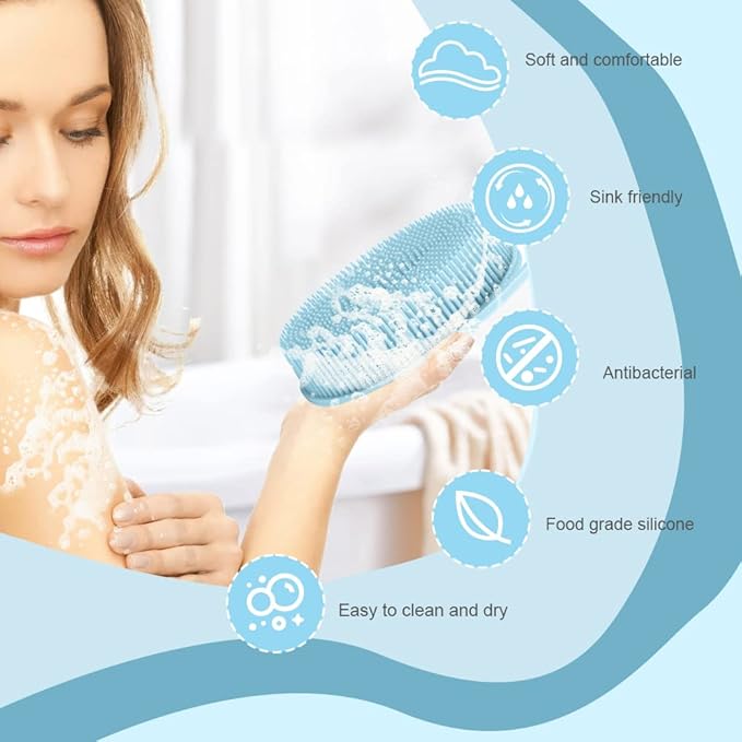 Silicone body scrubber, exfoliating silicone