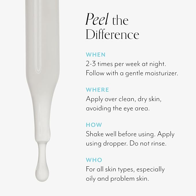 Bliss Clear Genius Clarifying Overnight Liquid Peel - 1 Fl Oz - Clear Pores & Exfoliate Skin - Non-Irritating - Clean - Vegan & Cruelty-Free